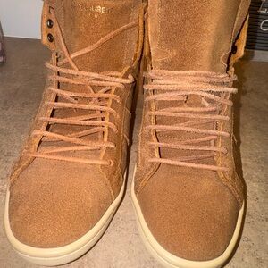 Court Classic Fringed Suede High Top Sneakers Shoes